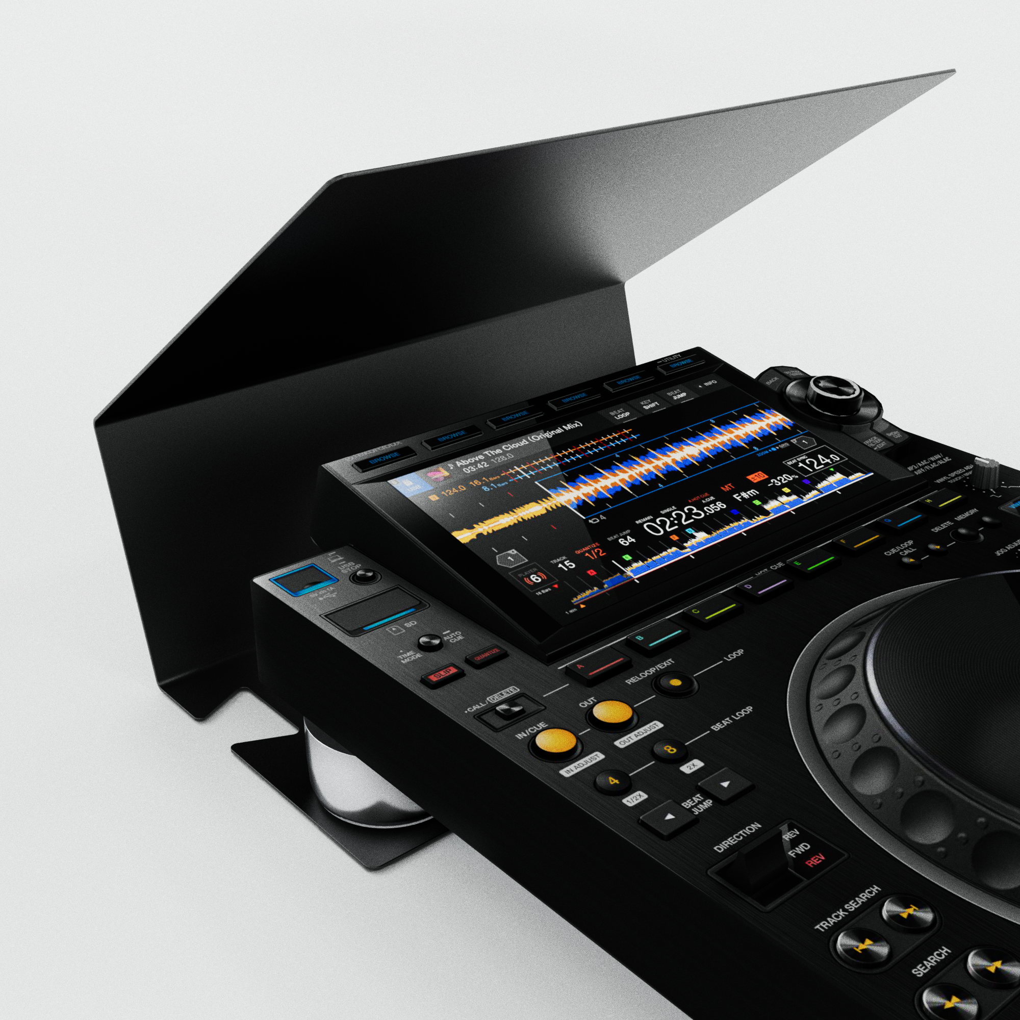 DJ Sun Cover – Player & Mixer Sonnenblende – Aluminium | BowTie Edition