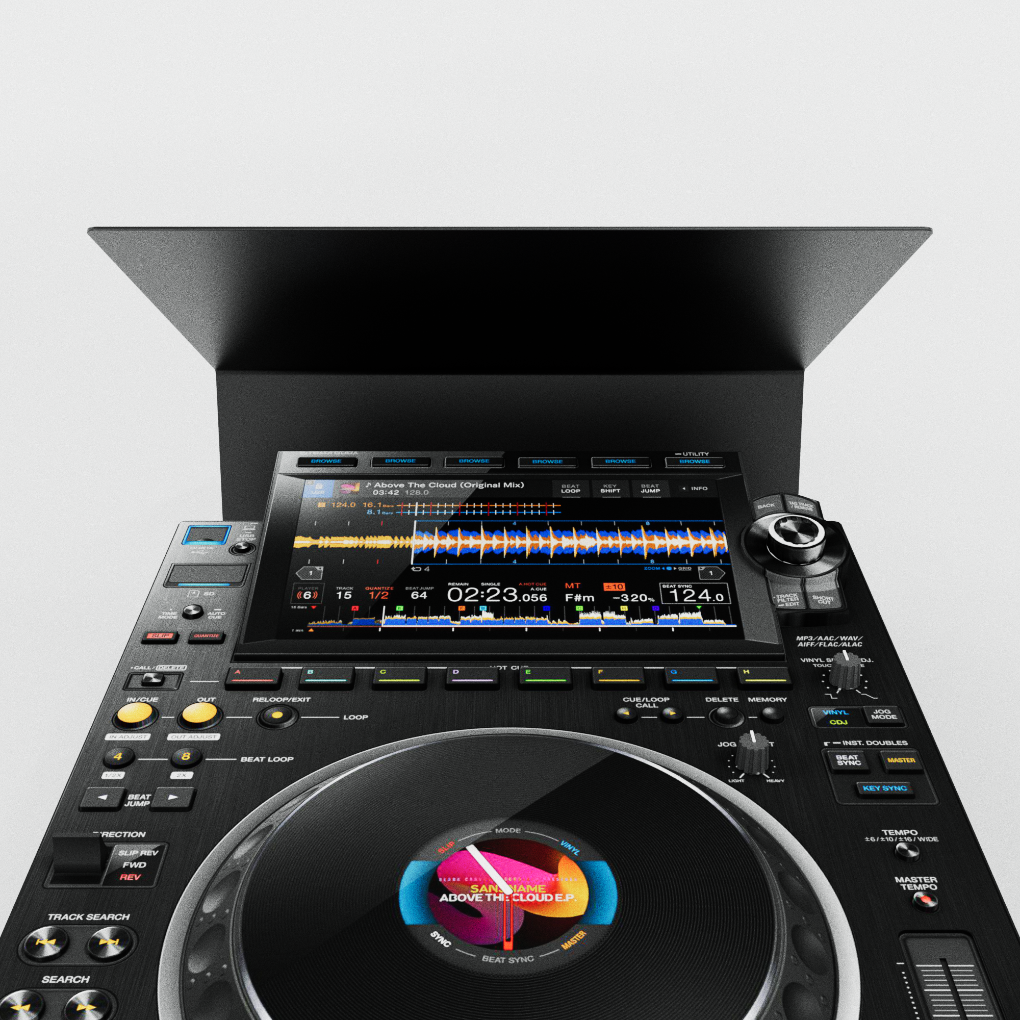 DJ Sun Cover – Player & Mixer Sonnenblende – Aluminium | BowTie Edition